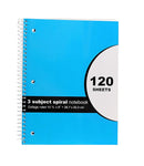 1 Set Three Leaf Back to School Set ( 4 Pcs Subject Spiral Notebook + 24