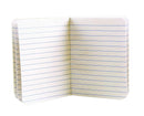 3 Pcs Three Leaf Mini Composition Notebook 4 1⁄2 x 7 1⁄4  College Ruled 100 Sheets Random Color  Red, Green, Yellow, Blue, Black) - 6 Pack