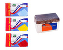 100 Sheets Three Leaf Index Cards 3” x 5” Unruled Canary Yellow, Cherry, and Blue - 3 Pack