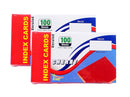 100 Sheets Three Leaf Index Cards 3” x 5” Unruled Cherry - 2 Pack