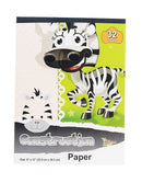 2 Pcs Three Leaf Construction Paper Books 9” x 12”  8 Colors 32-Sheets (pink, yellow, green, orange, purple, blue, brown, black ) - 2 Pack
