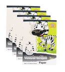 4 Pcs Three Leaf Construction Paper Books 9” x 12”  8 Colors 32-Sheets (pink, yellow, green, orange, purple, blue, brown, black ) 4 Pack
