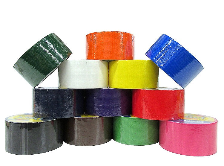 12 Rolls Bazic Colored Duct Tapes Set (1.89" X 10’) Multi-purpose Self-adhering Tapes