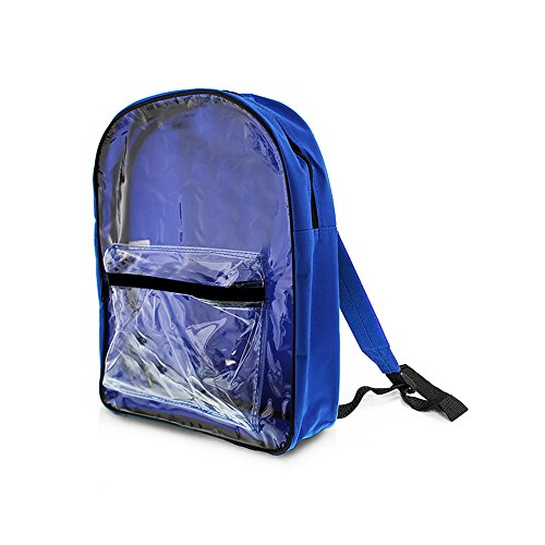 Bazic Transparent Front School Backpack Black 1 Pack