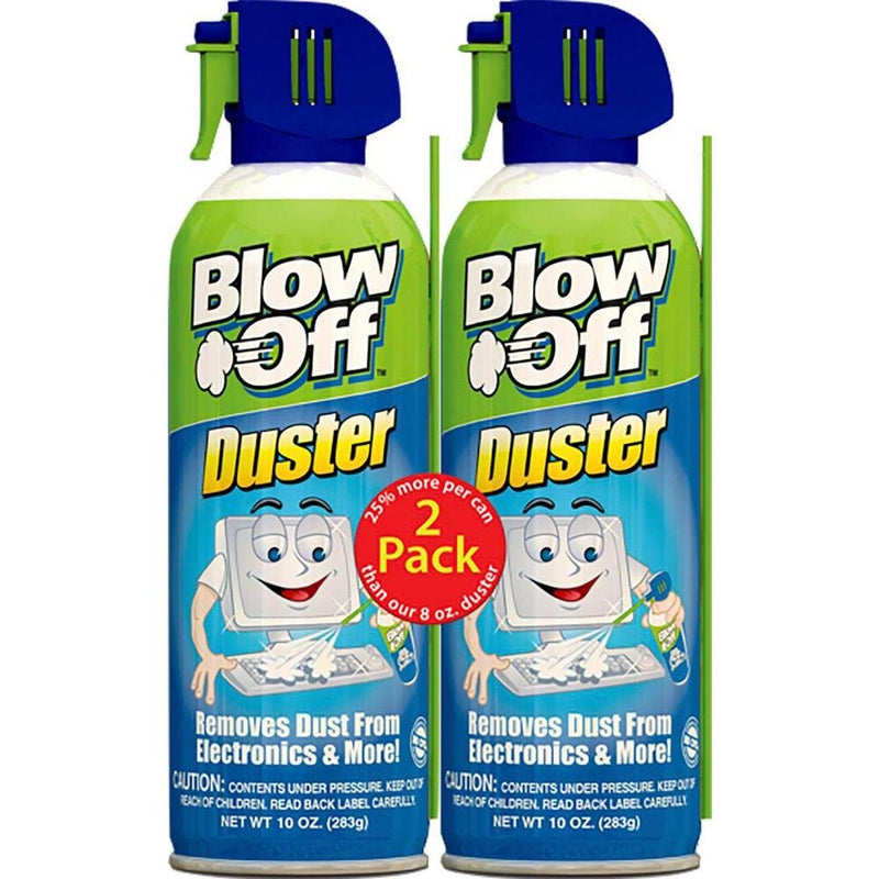 2 Bottles Blow-off Compressed Air Duster 10 oz. - 2 Pack