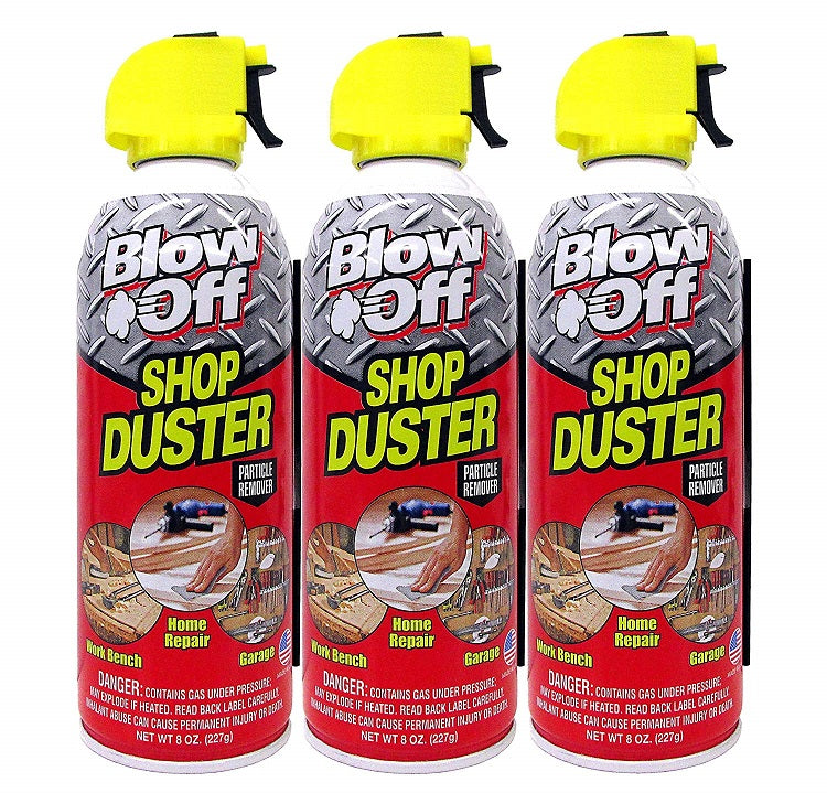 3 Bottles Blow-off Shop Air Duster 8 oz. - 3 Pack