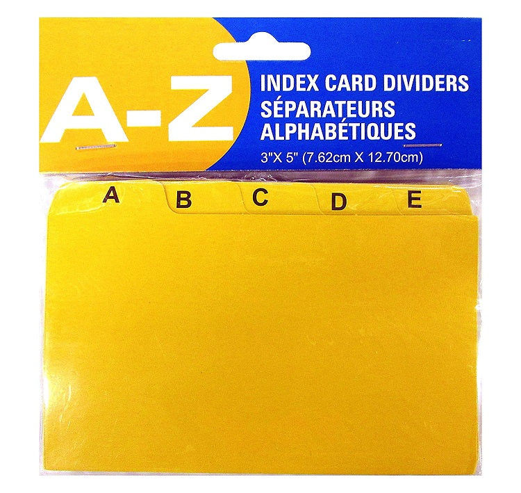 1 Set Kamset Index Card Divider Set (25 A-Z 1-5 Cut + 25 Unlabeled 1-5 Cut) - 1 Pack