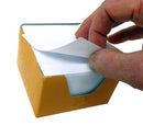 600 Sheets Kamset Sheet Paper in Cube Dispenser ( 3.5" x 3.5" ) White Non-sticky Notes 1 Pack