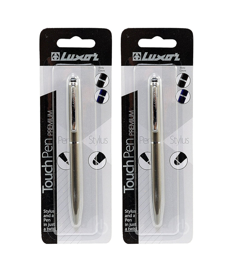 2 Pcs Luxor Touch Pen Premium - Stylus and Pen in One Blue - 2 pack