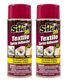 2 Pcs Bazic ProStick Textile Spray Adhesive 11 Oz. for Embroidery, Screen Printing and Upholstery 2 Pack