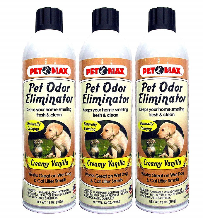 3 Pcs Max Professional Pet Odor Eliminator in Creamy Vanilla Scent (13oz) White - 3 Pack