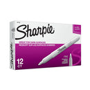 12 Pcs Sharpie Fine Point Permanent Marker Metallic Silver Ink - 1 Pack