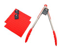 4-Pc Ai-De-Chef Cooking Set ( 1 Silicone Tong 12” +  2 Silicone Pot Holder) - 1 Set