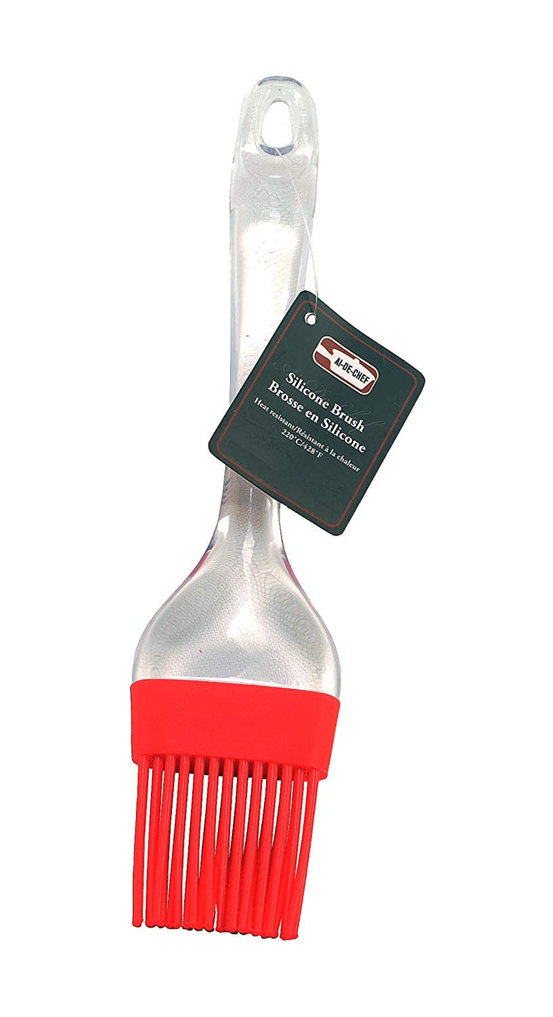 1 Pc Ai-De-Chef Red Silicone Basting Brush (8.75”) Non-Slip and Heat Resistant Up to 428ºF - 1 Pack