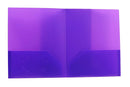 6 Pcs Three Leaf Two Pocket Poly Portfolio 4.5” Assorted Color - 6 Pack