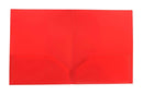 6 Pcs Three Leaf Two Pocket Poly Portfolio 4.5” Assorted Color - 6 Pack