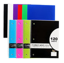 1 Set Three Leaf Back to School Set ( 6 Pcs Two-Pocket Poly Portfolio + 4 Pcs Subject Spiral Notebook)
