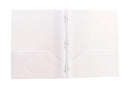 6 Pcs Three Leaf Two Pocket Poly Portfolio 4.5” with Prongs Assorted Color - 6 Pack