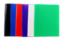 6 Pcs Three Leaf Two Pocket Poly Portfolio 4.5” with Prongs Assorted Color - 6 Pack