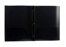 2 Sets Three Leaf Two-pocket Poly Portfolio 4.5”  with Prongs and Filler Papers (Red, White, Green, Purple, Blue, Black) 2 Pack