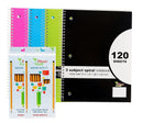 1 Set Three Leaf Back to School Set ( 4 Pcs Subject Spiral Notebook + 24