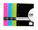 1 Set Three Leaf Back to School Set ( 6 Two-Pocket Poly Portfolio + 4 Subject Spiral Notebook + 24