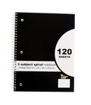 1 Set Three Leaf Back to School Set ( 4 Pcs Subject Spiral Notebook + 24