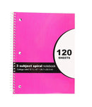 1 Set Three Leaf Back to School Set ( 4 Pcs Subject Spiral Notebook + 24