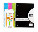 1 Set Three Leaf Back to School Set ( 4 Pcs Subject Spiral Notebook + 24