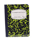 3 Pcs Three Leaf Mini Composition Notebook 4 1⁄2 x 7 1⁄4  College Ruled 100 Sheets Random Color  Red, Green, Yellow, Blue, Black) - 6 Pack