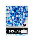 3 Pcs Three Leaf Spiral Bound Notebook (7'x5')  College Ruled 120 Sheets Stylish Colors 3 Pack