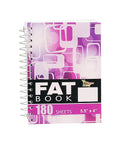 2 Pcs Three Leaf Spiral Fat Book Notebook (5.5' x 4') College Ruled 180 Sheets Random Design 2 Pack