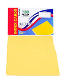100 Sheets Three Leaf Index Cards 3” x 5” Unruled Colors: Canary, Blue, Cherry - 3 Pack