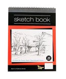30 Sheets Three Leaf Wired Sketchbook ( 9'x12' ) Off-white Colored Sheets for drawing and sketching 1 Pack