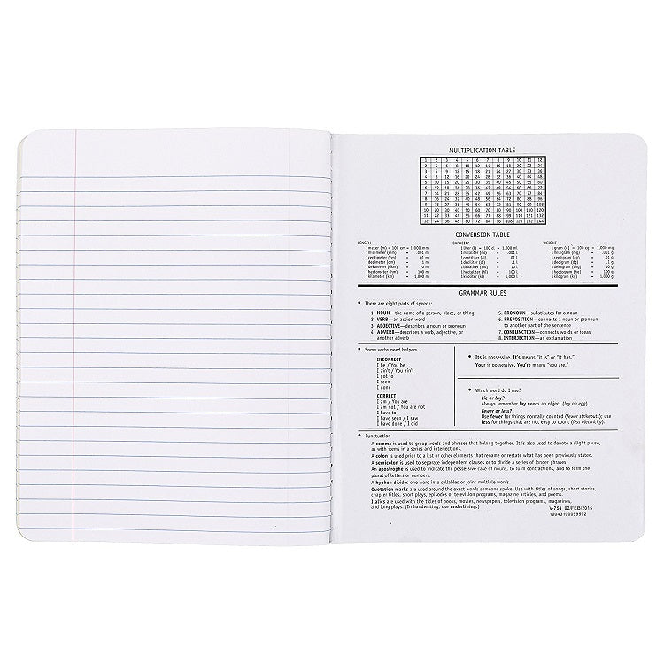 3 Pcs Five Star Mead Composition Notebook 9 3⁄4 x 7 1⁄2 College Ruled 100 Sheets Multicolored - 3 Pack