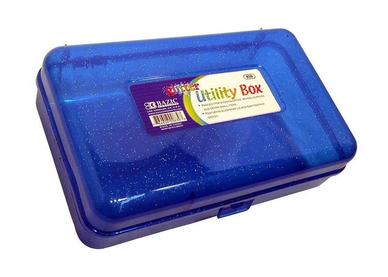 3 Pcs Bazic Assorted Colors Glitter Utility Storage Box 3 Pack