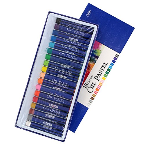 18 Sticks Bazic Oil Pastel Assorted Vibrant Colors 1 Pack