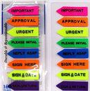 320 Sheets Bazic Stick-On Printed Arrow Flags - Repositionable and Removable - 2 Pack