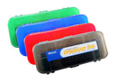 4-Compartment Bazic Double Deck Organizer Box Random Colors (Black, Red, Blue, Green) 4 Pack