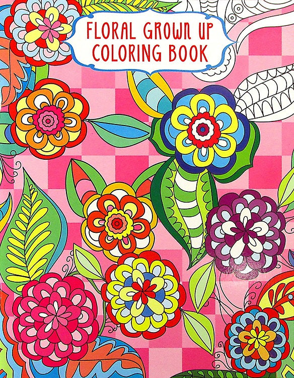 4 Books Bazic Adult Unique Floral Themed Coloring Books 1 Set