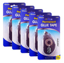 5 Pcs Bazic Permanent Glue Tape (8mm x 8M . 0.31" x 8.74 yrd) Double Sided - 5 Pack