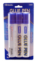 Bazic Glue Set (2 Super Glue + 3 Refillable Clear Glue Pen + 1 Washable Clear School Glue + 1 Permanent Glue Tape) - 1 Set