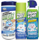 1 Set Blow Off Computer Care Kit (Duster + Cleaner + Wipes) - 1 Pack