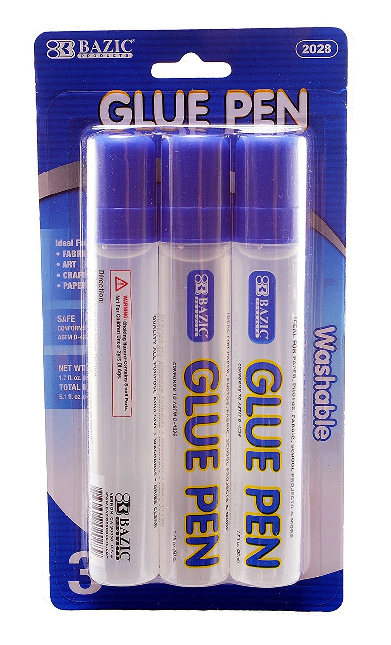 1.7 Oz. (50 mL) Glue Pen (3/Pack) - Mazer Wholesale, Inc.