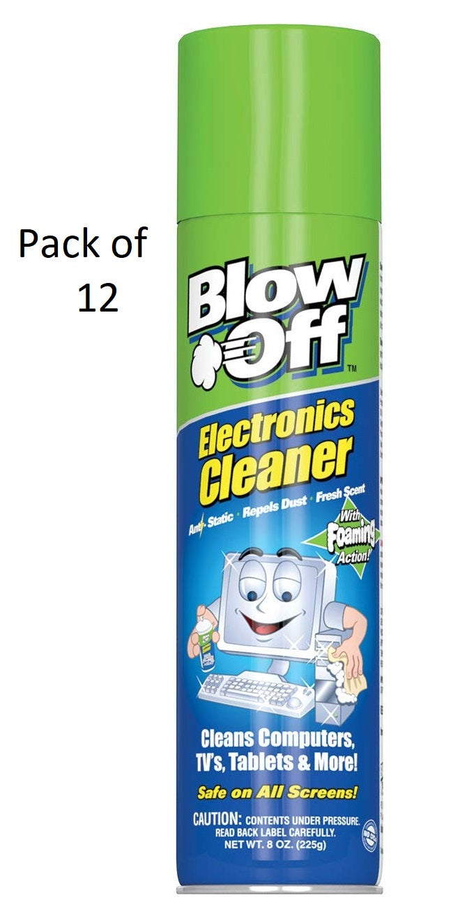 12 Bottles Blow Off Electronics Cleaner With Foaming Action 8 oz. - 12 packs