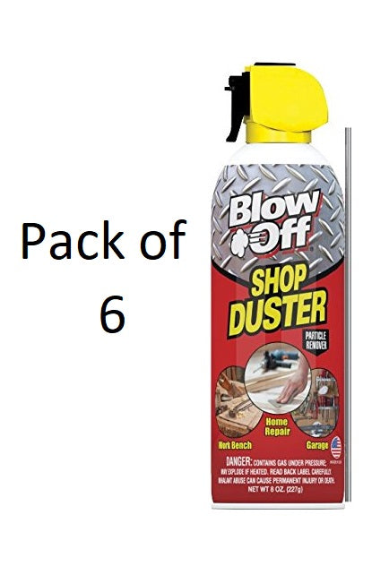 6 Bottles Blow-off Shop Air Duster 8 oz. - 6 Packs