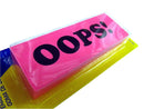1 Pc Kamset “OOPS” Novelty Pencil Eraser Jumbo (Size: 4.5" X 1.5" X 0.75") Pink - 1 Pack