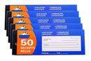 5 Pcs Kamset Duplicates Receipt 7.5" x 2.65" 50 Pages Carbonless Dual Language - 5 Pack