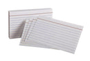 100 Sheets Kamset Index Cards 3” x 5” Ruled White - 1 Pack