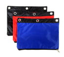 Kamset Pencil Pouch 9.75" x 7.5" Assorted Colors 3 Pack